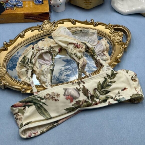 🆕 ZIMMERMANN KIDS 🧿 NWT Waverly Trim Frill Bikini Set, Cream Floral - Sz 10Y - Picture 7 of 11